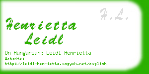 henrietta leidl business card